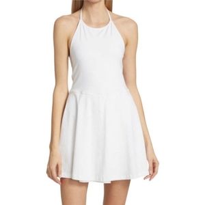 ATM Anthony Thomas Melillo White cotton Pima tennis halter dress sz M NWT